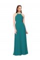 Sydney Simple Chiffon Bridesmaid Dress with High Halter Neckline
