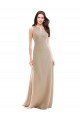 Sydney Elegant Bridesmaid with High Neckline and Illusion V-Neck