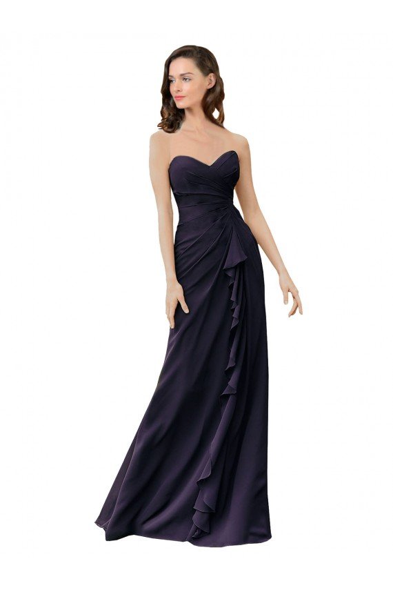 Sydney Strapless Chiffon Bridesmaids Dress with Sweetheart Neckline