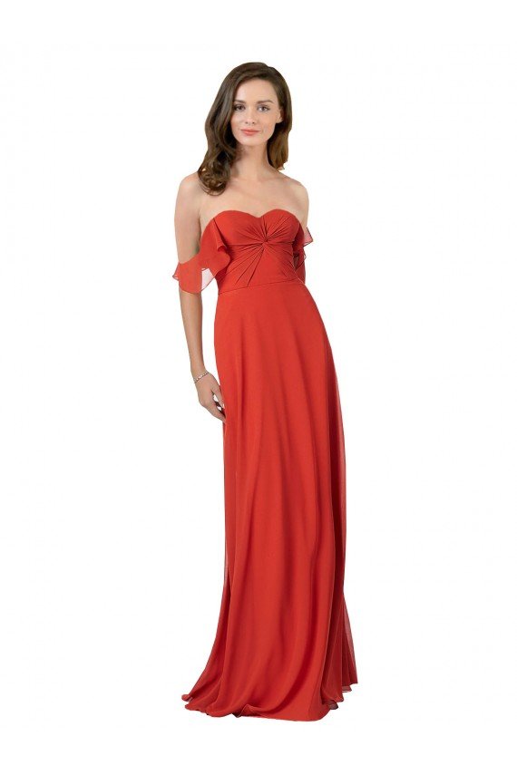 Sydney Chiffon A-Line Bridesmaid Dress with Ruched Bodice
