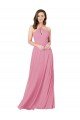 Sydney Chiffon Bridesmaid Dress / Prom Dress with Keyhole Front
