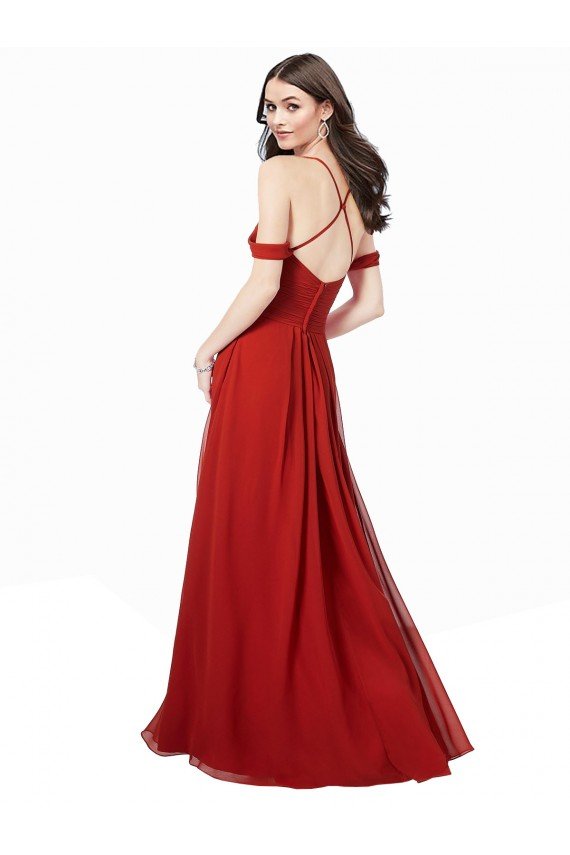 Sydney Cold Shoulder Chiffon Bridesmaid Dress