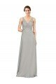 Sydney V-Neck Chiffon Bridesmaid Dress with Illusion Gathered Bodice