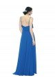 Sydney Spaghetti Strap Chiffon Bridesmaids Dress with Asymmetrical Ruffle and Front Slit