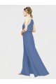 Sydney High Halter Chiffon Bridesmaid Dress with Side Slit