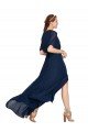 Sydney V-Neck Plush Chiffon Bridesmaid Dress with Flutter Sleeves