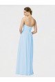 Sydney Full Length Chiffon Bridesmaid Dress with Deep Sweetheat and Shirred Bodice