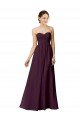 Sydney Strapless Chiffon Bridesmaid Dress with Criss Cross Shirred Bodice