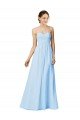 Sydney Strapless Chiffon Bridesmaid Dress with Criss Cross Shirred Bodice