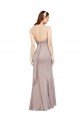 Sydney Fit and Flare Long Chiffon Bridesmaid Dress / Prom Dress with Sash and Open Back