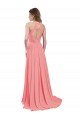 Sydney Draped A-Line Chiffon Bridesmaid Dress with Halter Keyhole Neckline