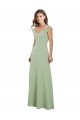 Sydney Draped Sweetheart Chiffon Bridesmaid Dress with Ruffled Cap Sleeves