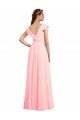 Sydney Chiffon A-Line Dress with Full Circle Skirt and Gathered Waistband