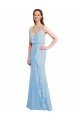 Sydney Fluted Long Chiffon Bridesmaid Dress with Cascading Ruffles