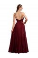 Sydney Long A-Line Halter Neck Chiffon Bridesmaid Dress with Draped Bodice