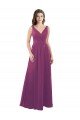 Sydney Long Chiffon A-Line Bridesmaid Dress with V-Neck Wrap Bodice