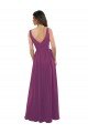Sydney Long Chiffon A-Line Bridesmaid Dress with V-Neck Wrap Bodice