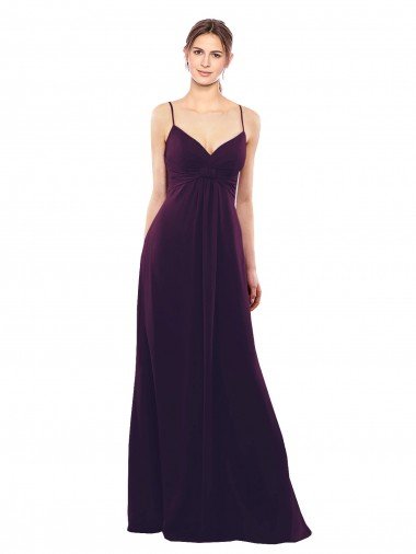 Shop Floor Length A-Line Chiffon Bridesmaid Dress with Criss Cross Back Sydney