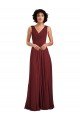 Sydney Sleeveless V-Neck Pleated Chiffon Bridesmaid Dress