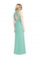 Sydney Jewel Neck Mermaid Open Back Chiffon Bridesmaid Dress