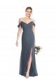 Sydney Off the Shoulder Criss Cross Bodice Trumpet Chiffon Bridesmaid Dress