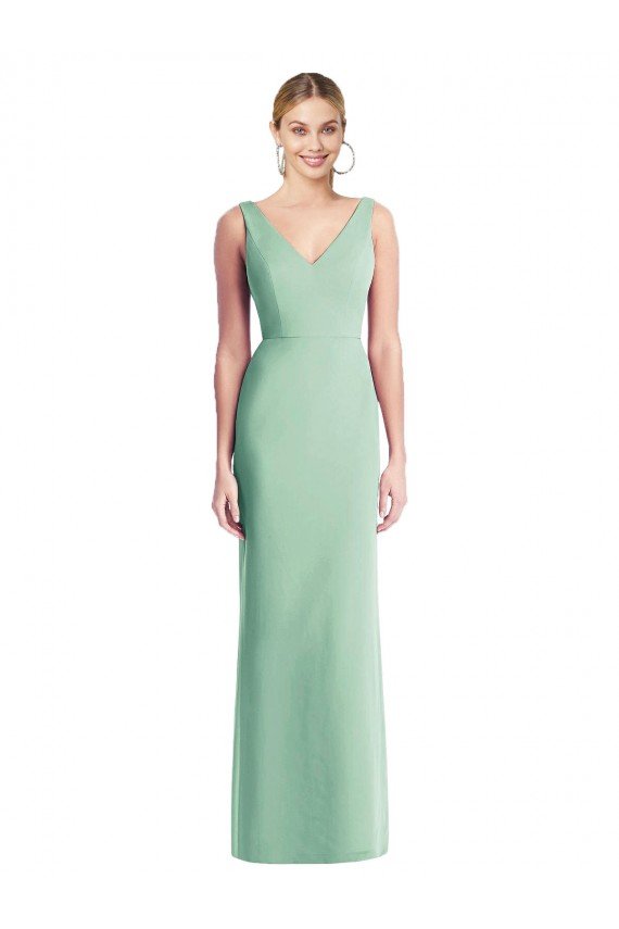 Sydney Sleeveless Tie Back Chiffon Trumpet Chiffon Bridesmaid Dress