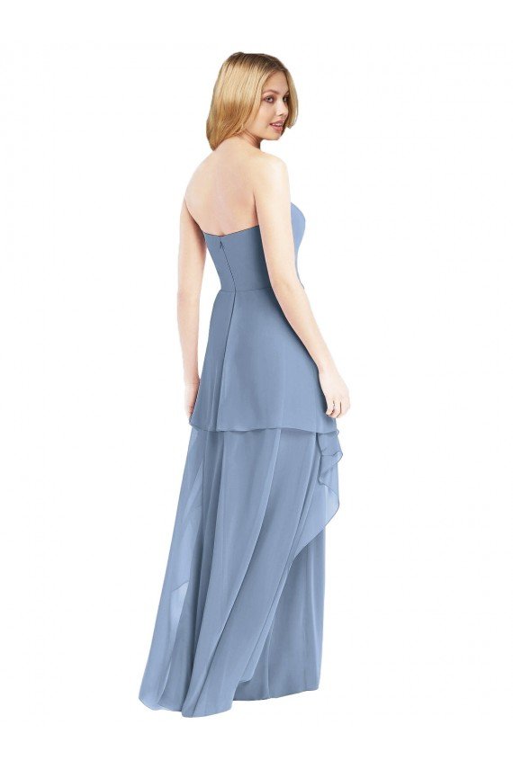 Sydney Strapless Chiffon Bridesmaid Dress with Skirt Overlay