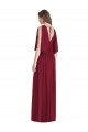 Sydney Split Sleeves Backless Chiffon Maxi Bridesmaid Dress