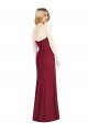 Sydney Strapless Chiffon Trumpet Bridesmaid Dress with Front Slit