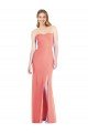 Sydney Strapless Chiffon Trumpet Bridesmaid Dress with Front Slit