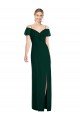 Ruffled Cold-Shoulder Maxi Chiffon Bridesmaid Dress
