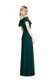 Ruffled Cold-Shoulder Maxi Chiffon Bridesmaid Dress