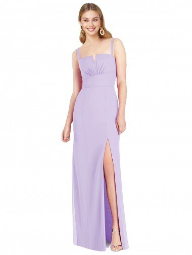 Sydney Spaghetti Straps Mermaid Chiffon Bridesmaid Dress with Side Front Slit
