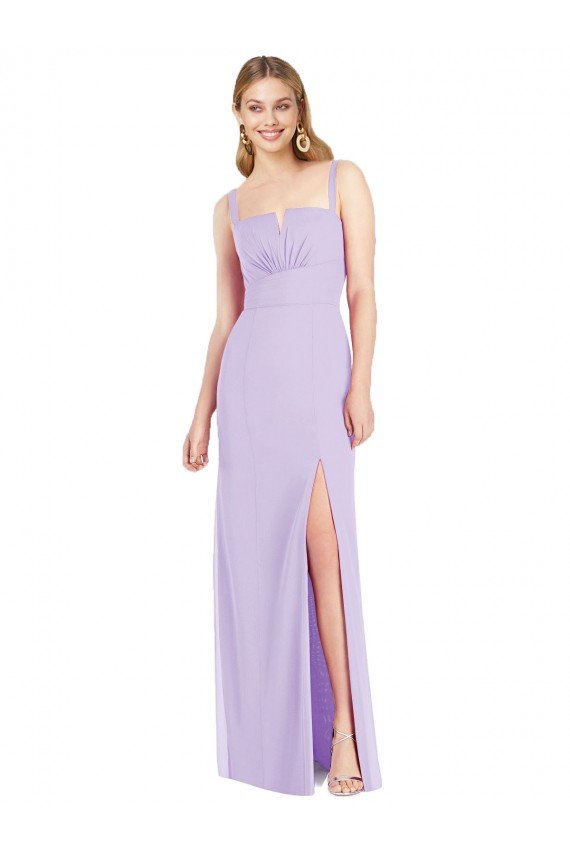 Sydney Spaghetti Straps Mermaid Chiffon Bridesmaid Dress with Side Front Slit