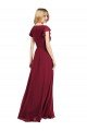 Sydney Flutter Sleeves Faux Wrap Chiffon Bridesmaid Dress