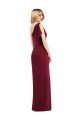 One Shoulder Chiffon Bridesmaid Dress with Draped Front Slit