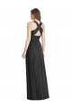 Sydney Full Length V-Neck Chiffon Bridesmaid Dress with Wide Criss Cross Straps