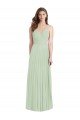 Sydney Ruffled Strap Cutout Wrap Maxi Chiffon Bridesmaid Dress