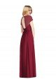 Sydney V-Neck Cap Sleeves Sheer Back Chiffon Bridesmaid Dress