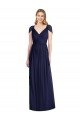 Sydney V-Neck Cap Sleeves Sheer Back Chiffon Bridesmaid Dress