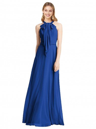 Sydney Plunging V-Back Long Full Length Chiffon Bridesmaid Dress