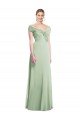 Sydney Draped Off the Shoulder Lux Chiffon Bridesmaid Dress