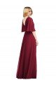 Sydney Full Length Lux Chiffon Flutter Sleeves Bridesmaid Dress