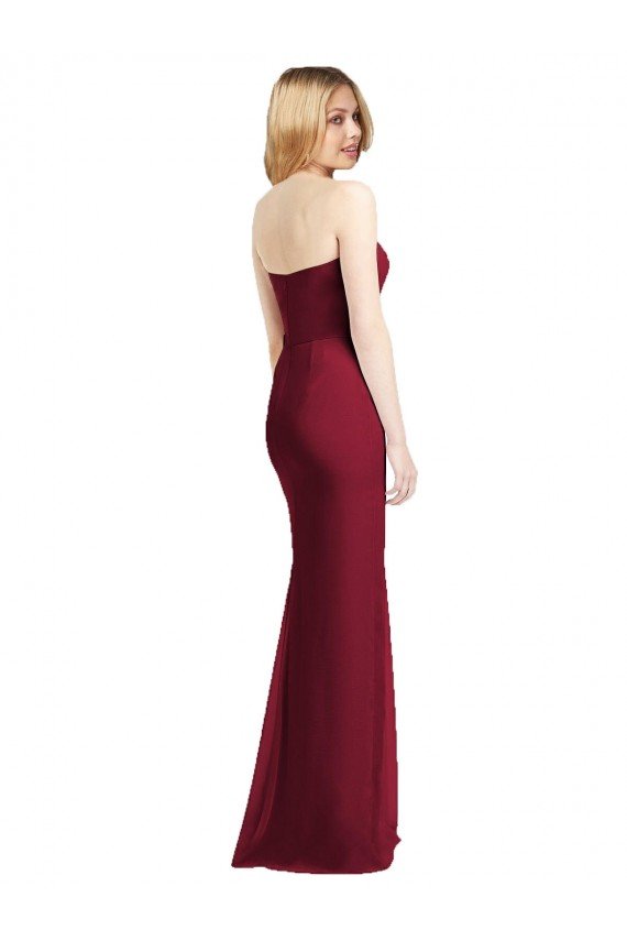 Sydney Sweetheart Neckline Lux Chiffon Bridesmaid Dress with Side Slit