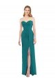 Sydney Sweetheart Neckline Lux Chiffon Bridesmaid Dress with Side Slit