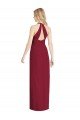 Sydney V-Neck Halter Chiffon Maxi Formal Bridesmaid Dress Open Back