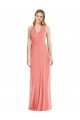 Sydney V-Neck Halter Chiffon Maxi Formal Bridesmaid Dress Open Back