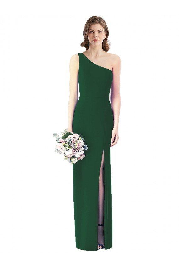 One Shoulder Chiffon Trumpet Bridesmaid Dress