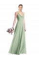 Sydney Cowl Neck Criss Cross Back Chiffon Maxi Bridesmaid Dress