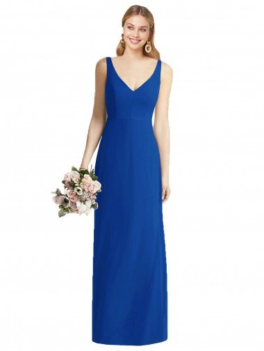 Sydney Sleeveless V-Back Long Trumpet Chiffon Bridesmaid Dress
